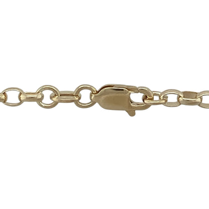 This pre-owned 9ct yellow gold belcher chain is a classic and versatile design, featuring rounded links throughout.

Design: Featuring a traditional belcher link design, this chain has a simple and timeless finish in warm 9ct yellow gold.
Material: Made from 9-carat yellow gold.
Chain Detail: Belcher links measuring approximately 3mm wide.
Size & Weight: Approximately 22 inches long. Total weight 10 grams.