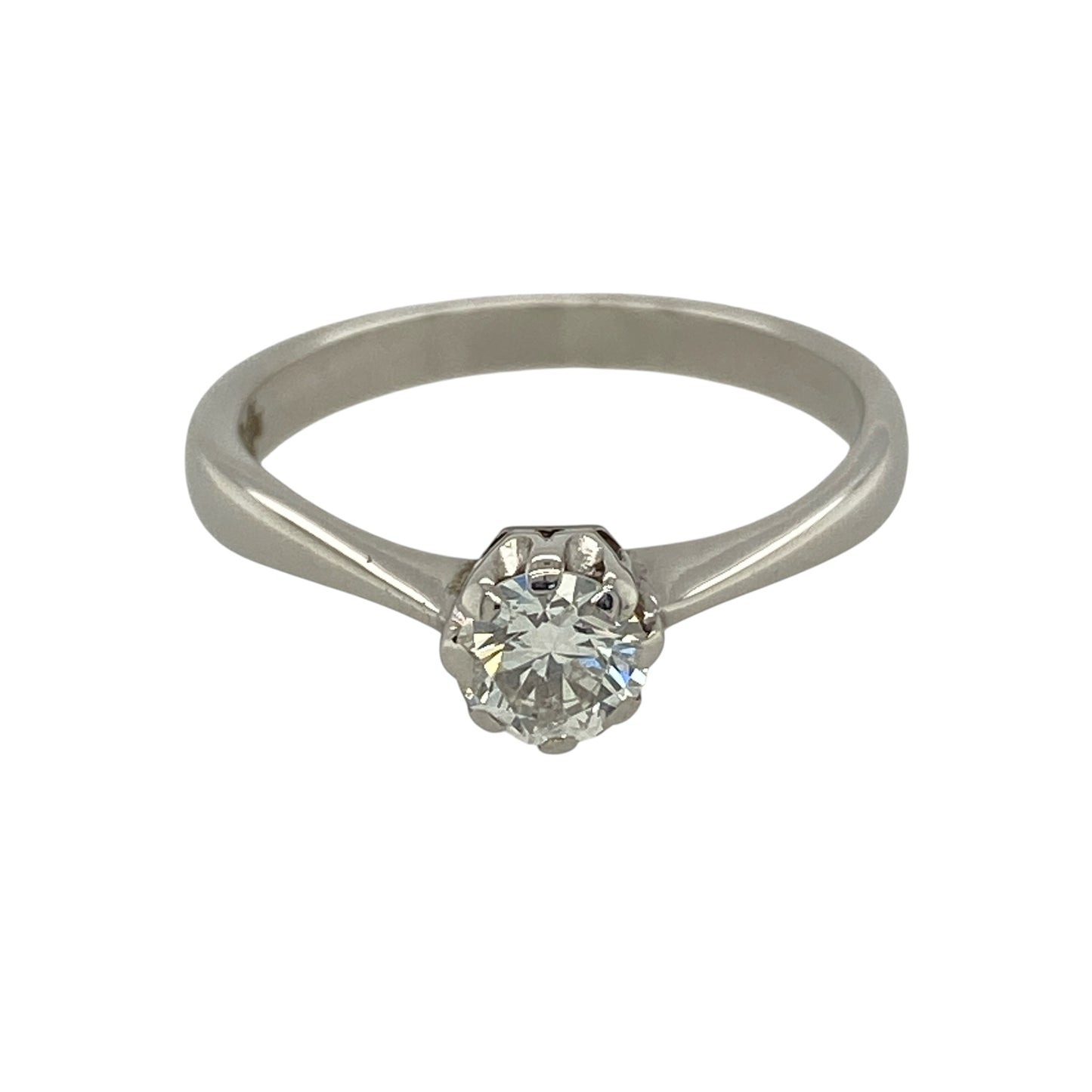 18ct White Gold & Diamond Solitaire Ring
