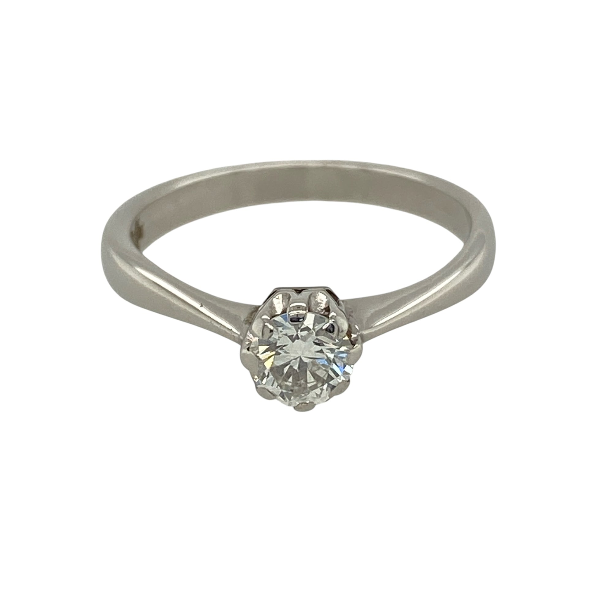 18ct White Gold & Diamond Solitaire Ring