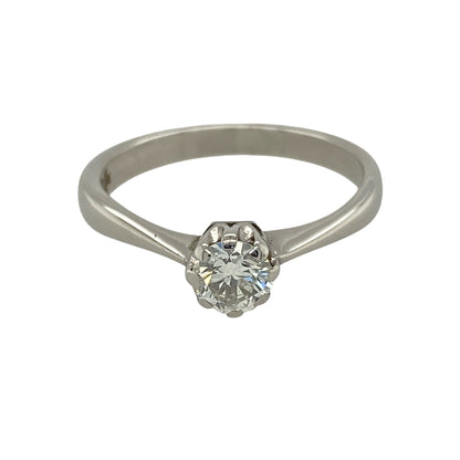 18ct White Gold & Diamond Solitaire Ring