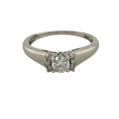18ct White Gold & Diamond Solitaire Ring