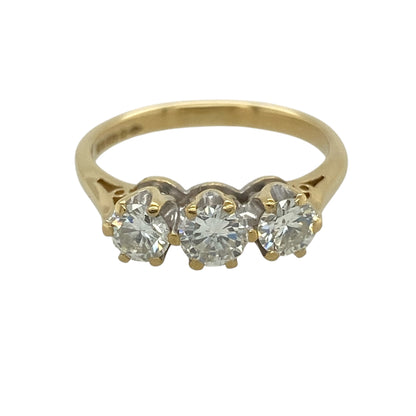 18ct Gold & Diamond Trilogy Ring