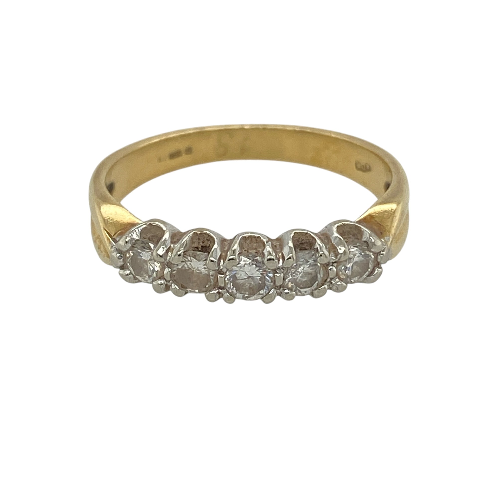 18ct Gold & Diamond Five Stone Band Ring