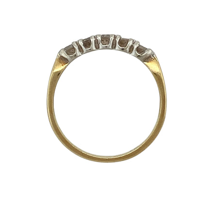 18ct Gold & Diamond Five Stone Band Ring