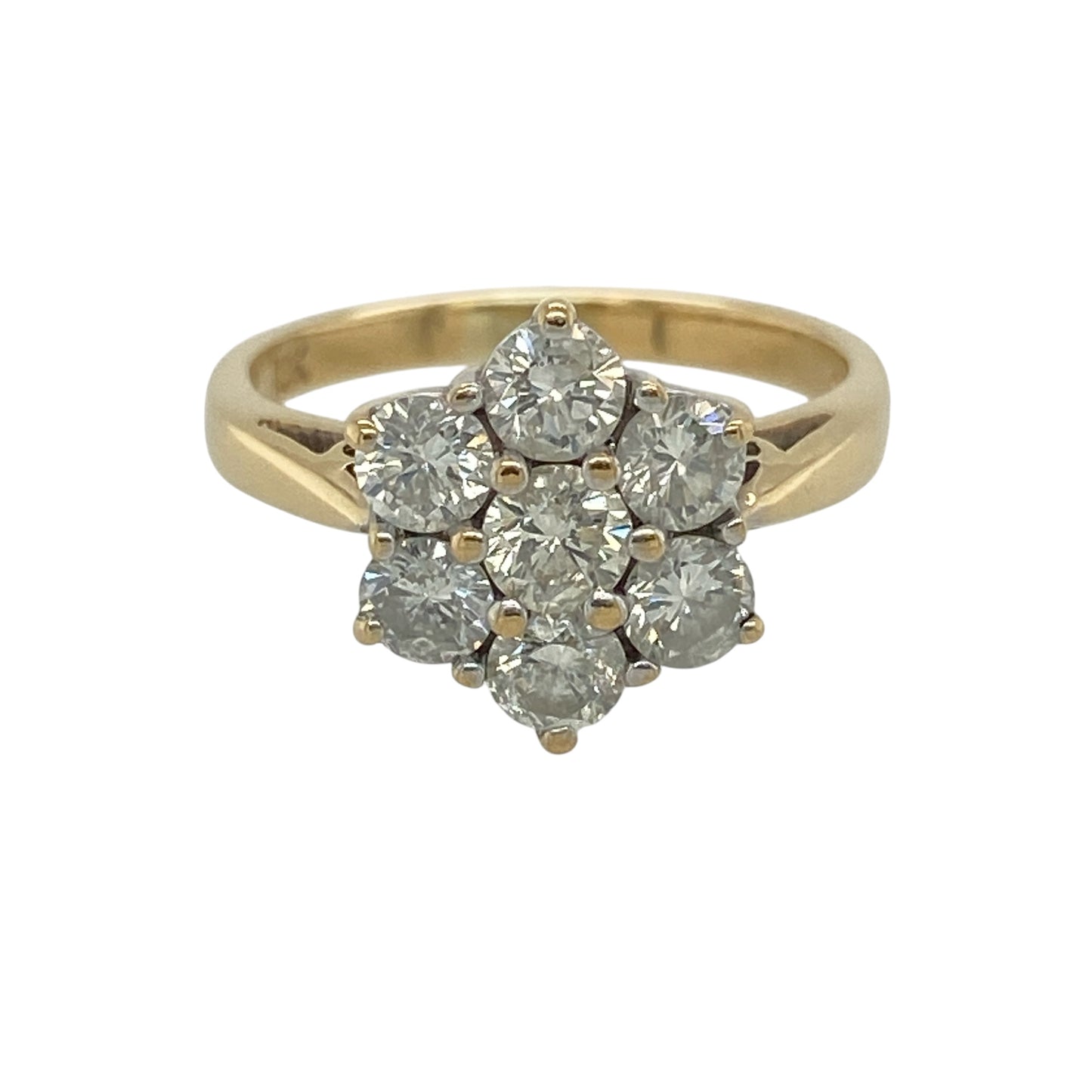 18ct Gold & Diamond Flower Cluster Ring