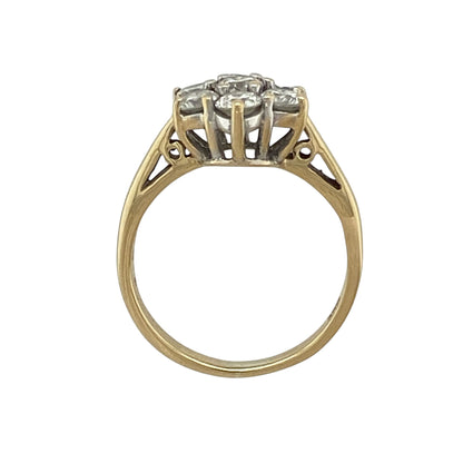 18ct Gold & Diamond Flower Cluster Ring