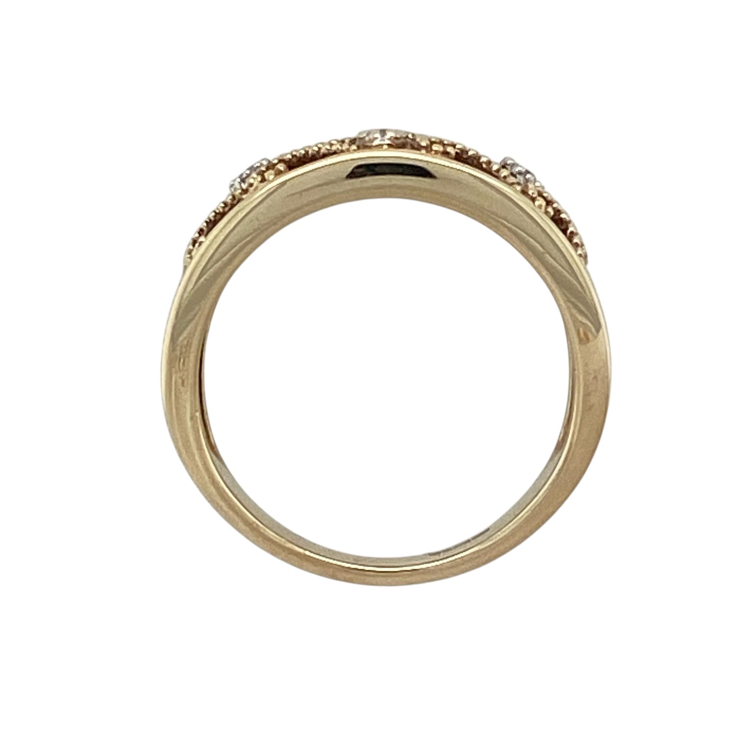 9ct Gold & Diamond Open Swirl Style Band Ring