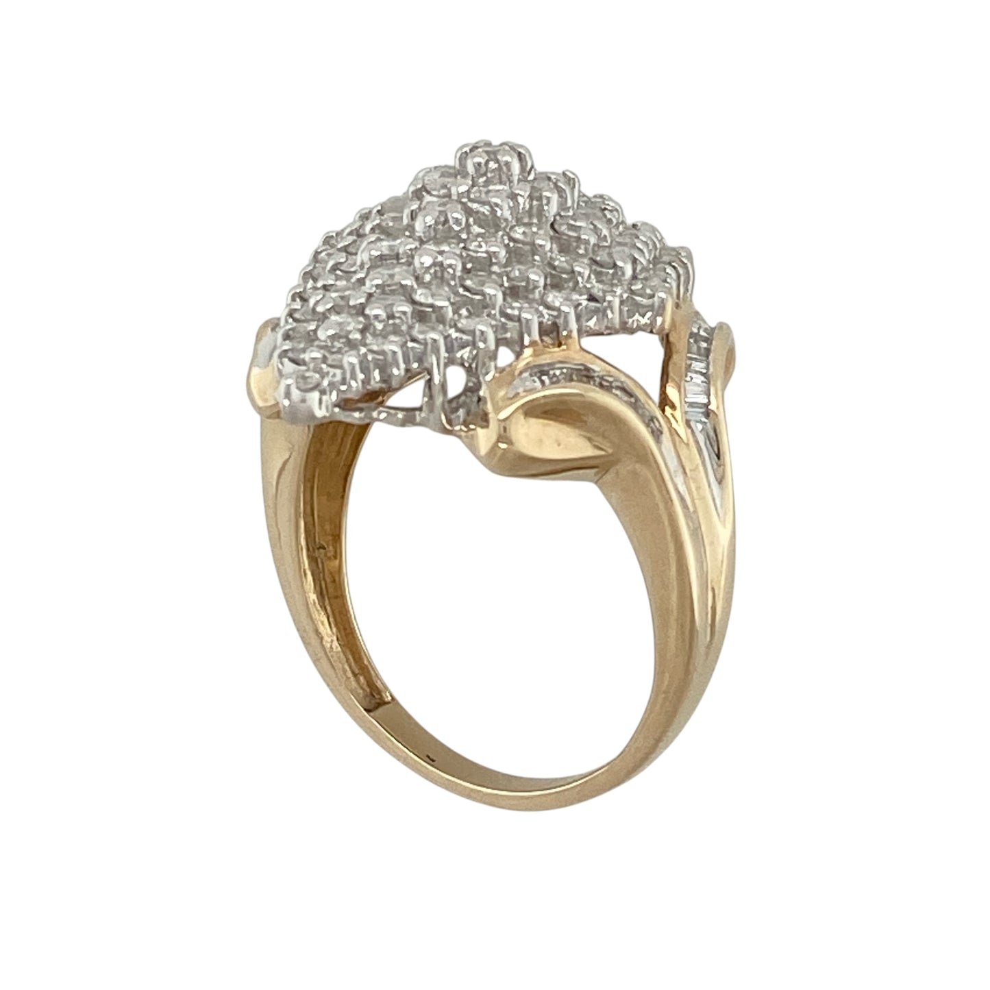 9ct Gold & Diamond Marquise Cluster Ring