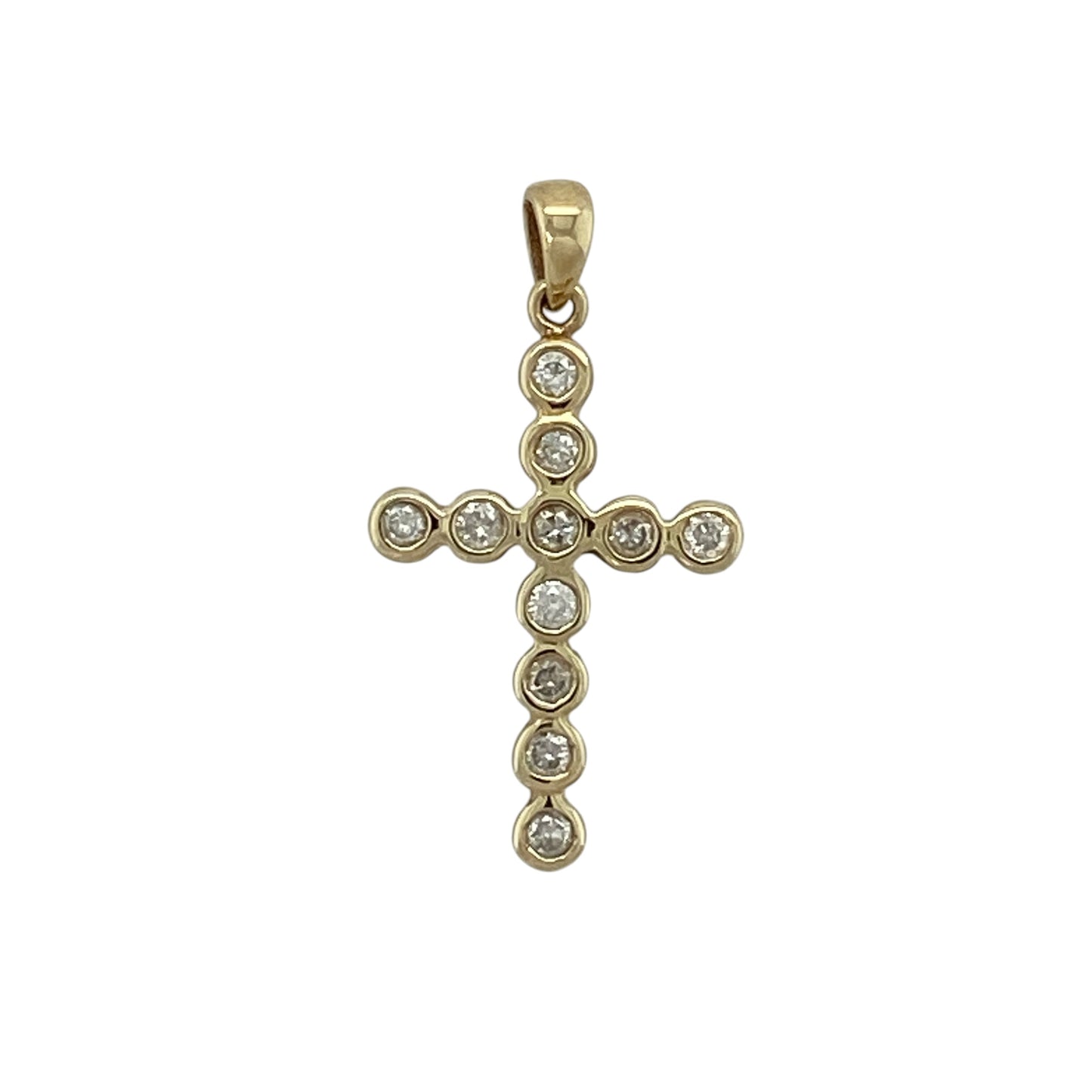 9ct Gold & Diamond Cross Pendant