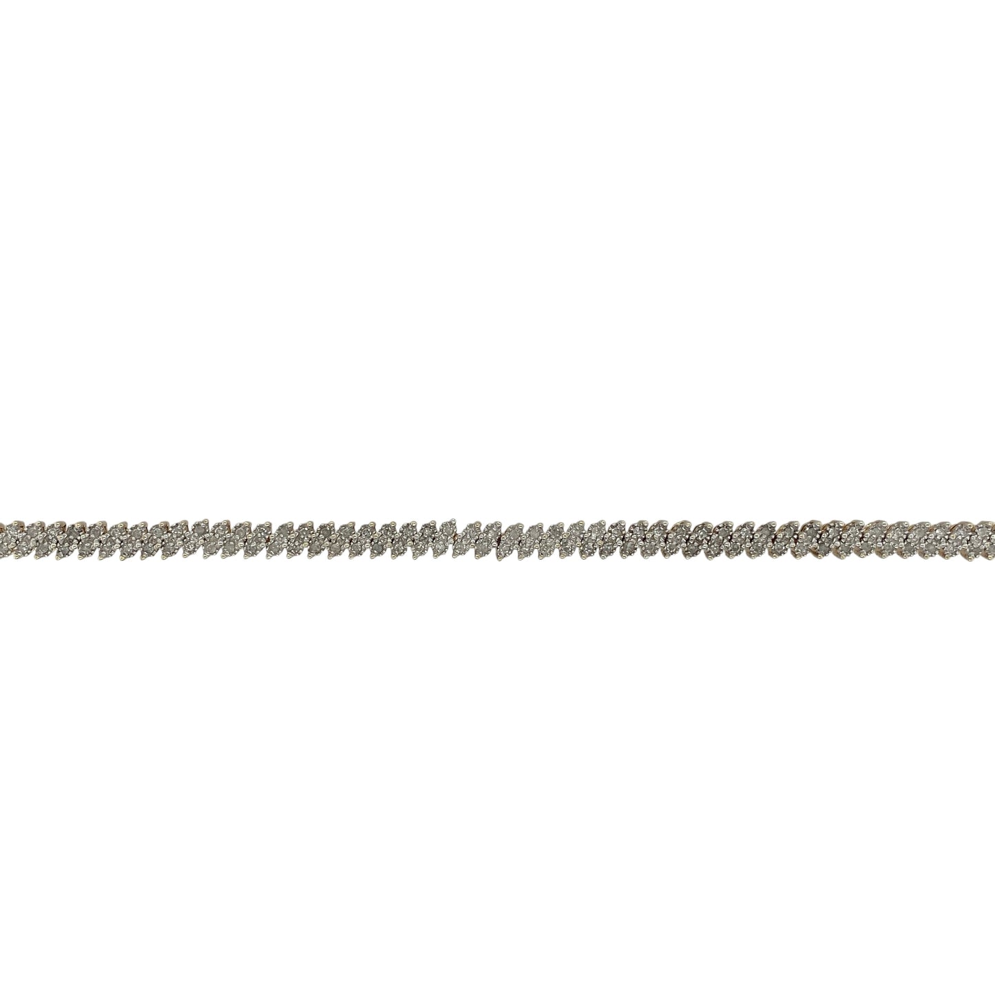 9ct Gold & Diamond 7.5" Bracelet