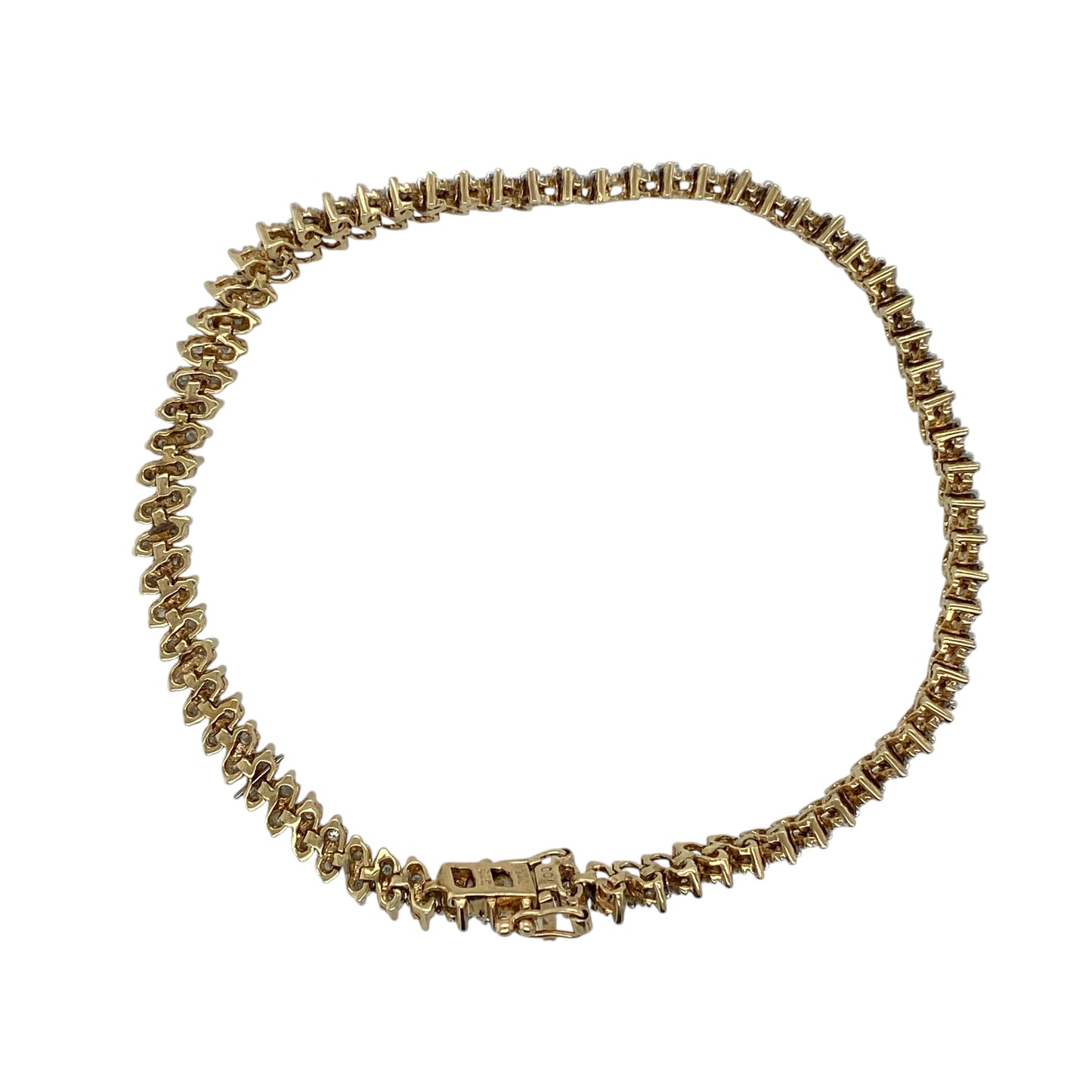 9ct Gold & Diamond 7.5" Bracelet