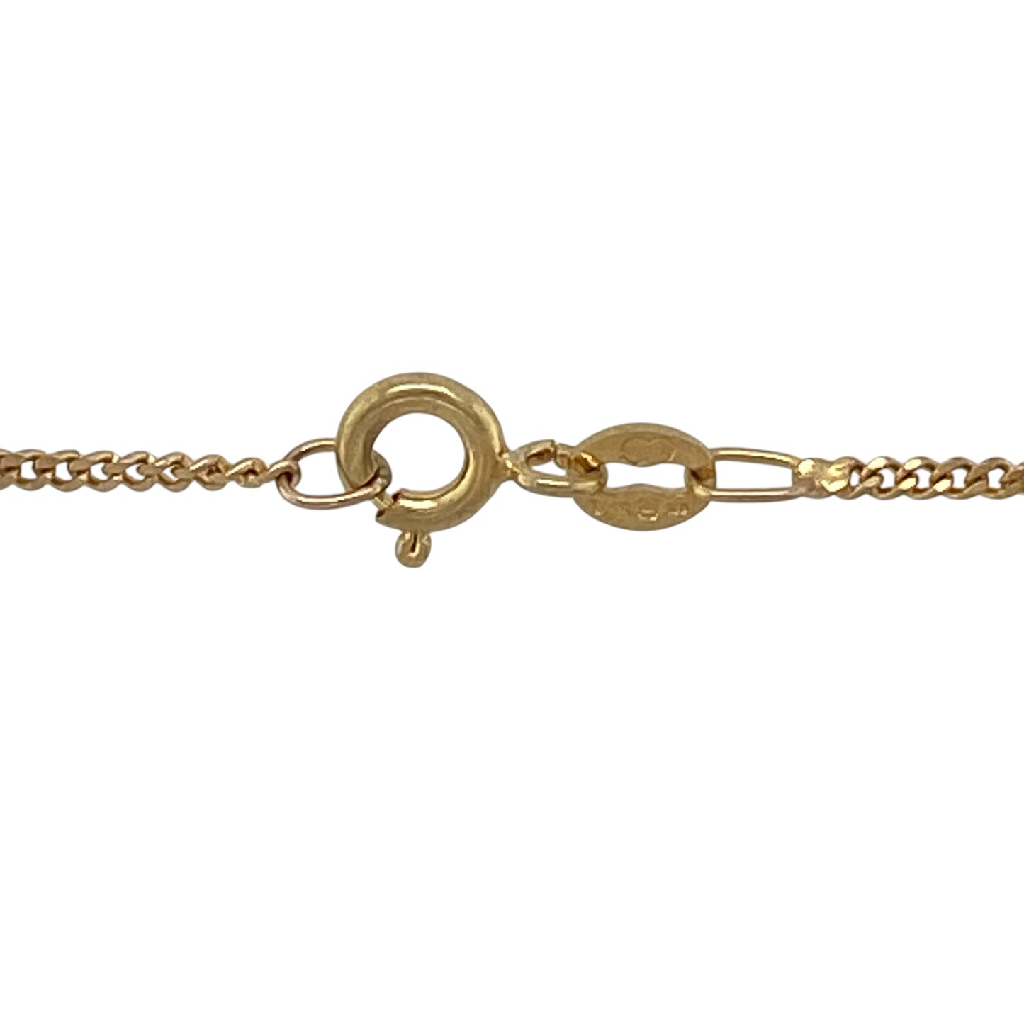 9ct Gold & Diamond Open Heart 16" Necklace