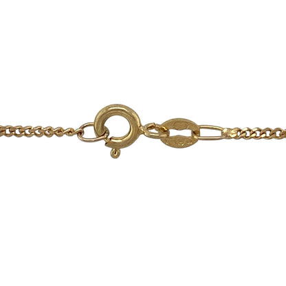 9ct Gold & Diamond Open Heart 16" Necklace
