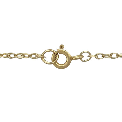 9ct Gold Diamond & Peridot 18" Necklace
