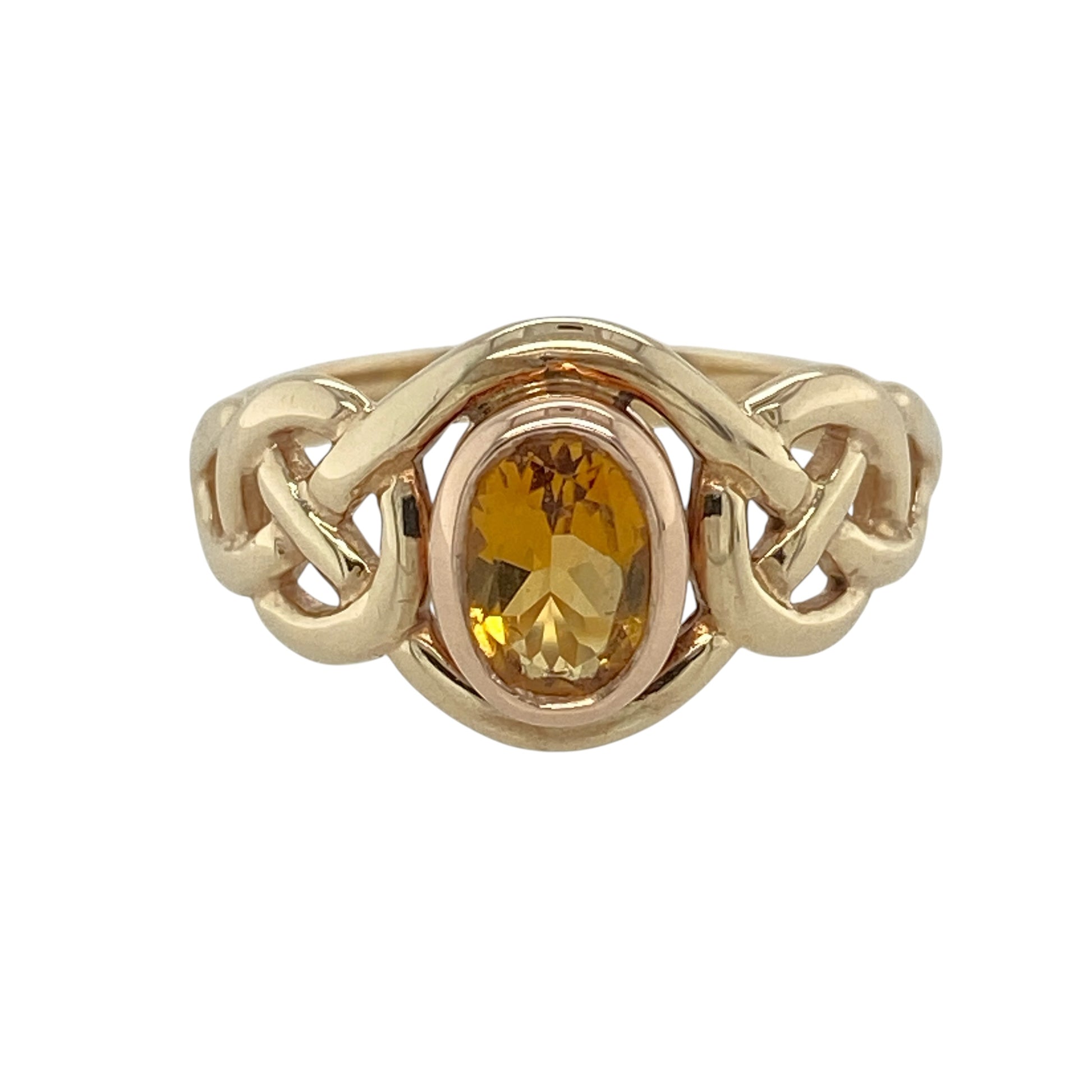 9ct Gold & Citrine Clogau Birthstone Celtic Ring