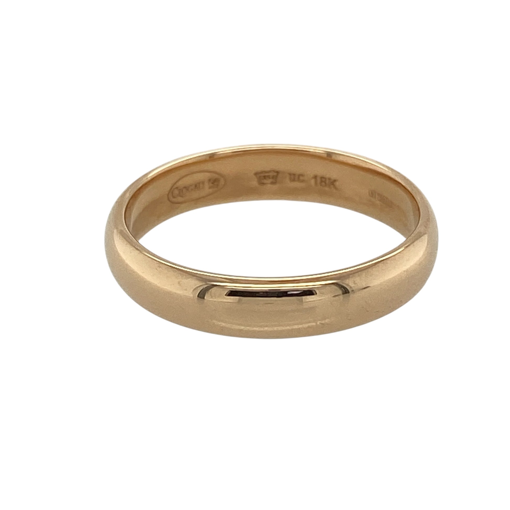 This pre-owned 18ct rose gold Clogau Cariad wedding band ring is a timeless design, featuring the distinctive styling of the Clogau Cariad collection.

Design: Featuring a classic 4mm wedding band design from Clogau’s Cariad collection, this ring is finished in warm 18ct rose gold.
Material: Made from 18-carat rose gold.
Ring Detail: Clogau Cariad wedding band measuring approximately 4mm wide.
Size & Weight: Ring size L. Total weight 3.50 grams.