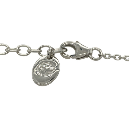 This pre-owned Clogau heart bracelet is a delicate two-tone design, combining 925 silver with 9ct rose gold and white topaz detailing.

Design: Featuring a heart-shaped centrepiece with white topaz and contrasting rose gold detailing, this Clogau bracelet has a delicate and meaningful design.
Material: Made from 925 sterling silver with 9-carat rose gold detailing.
Gemstone Detail: Set with white topaz.
Bracelet Detail: Heart measures approximately 11mm by 13mm.