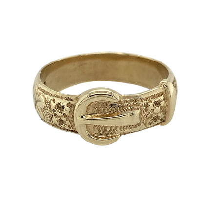 9ct Gold Buckle Ring
