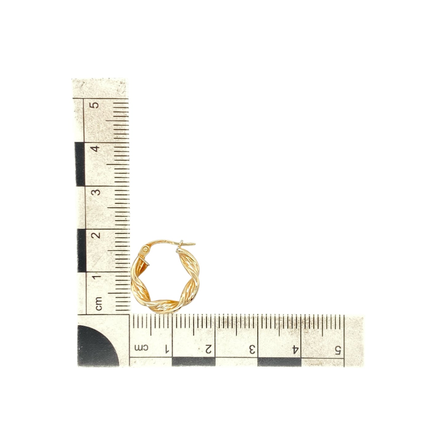 9ct Gold Twisted Hoop Creole Earrings
