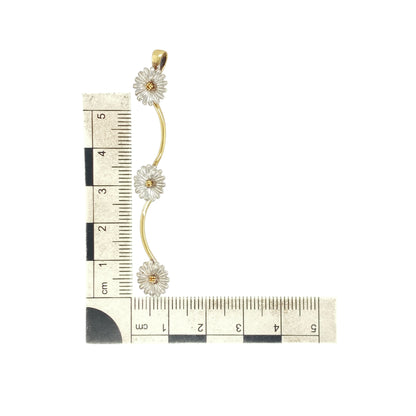 9ct Gold Daisy Drop Pendant