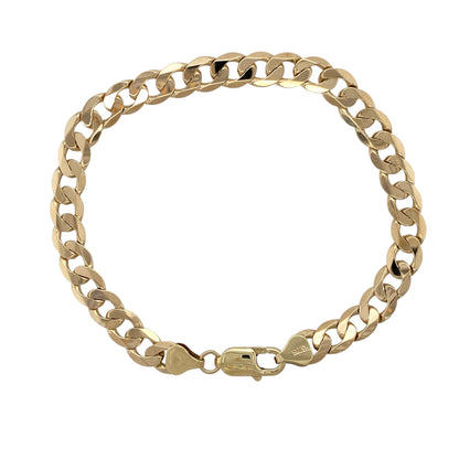 9ct Gold 8" Curb Bracelet