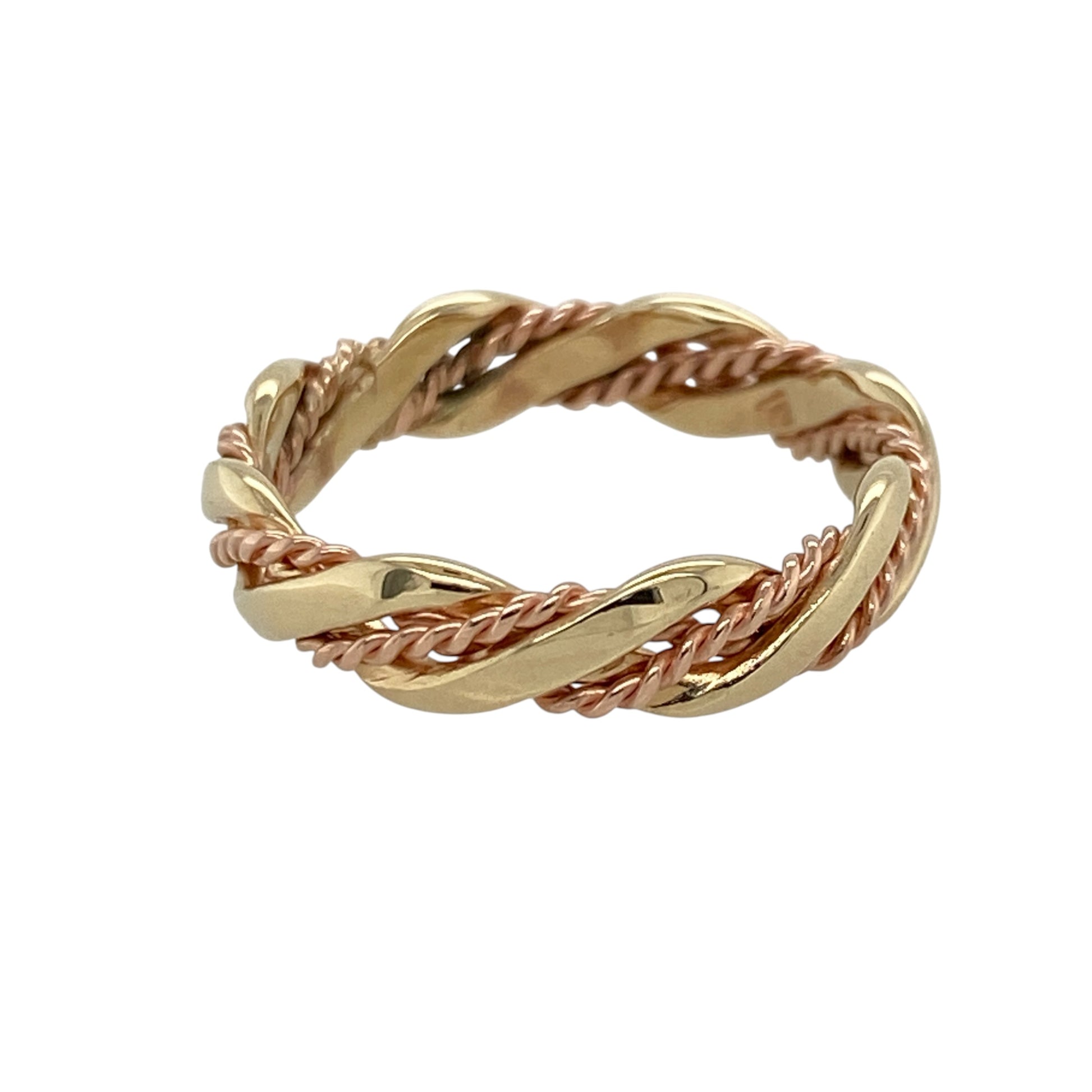 9ct Gold Clogau Twisted Plaited Band Ring