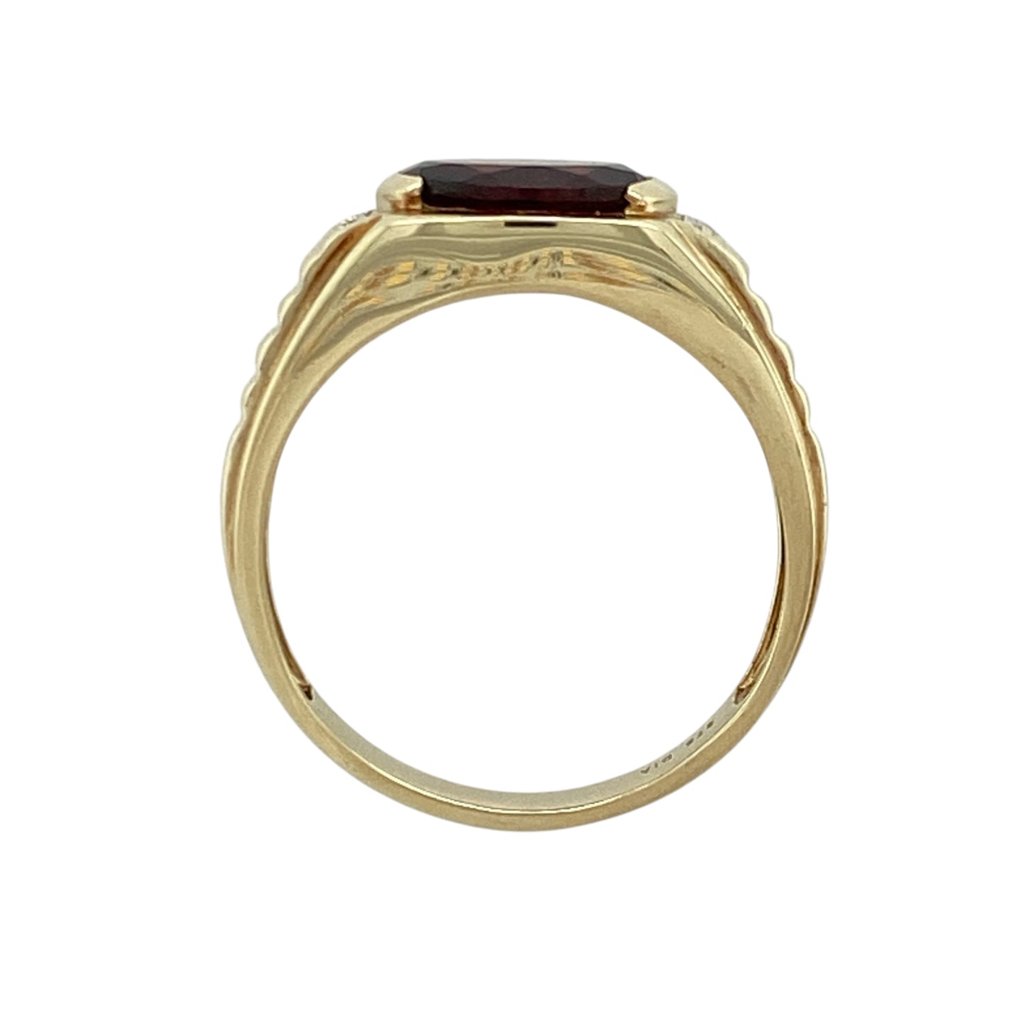 9ct Gold Diamond & Garnet Ring