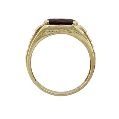 9ct Gold Diamond & Garnet Ring