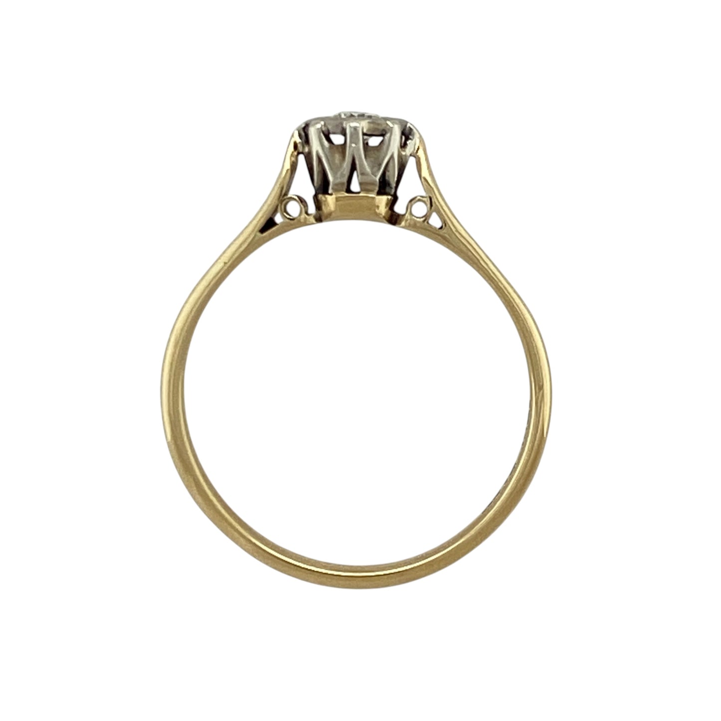18ct Gold & Platinum Diamond Solitaire Ring
