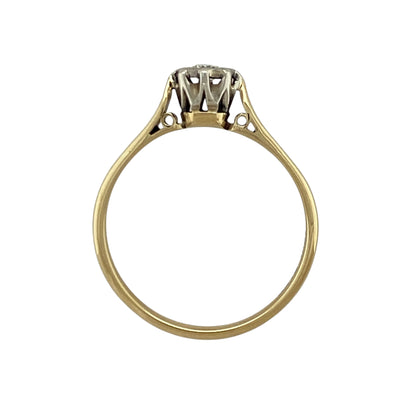18ct Gold & Platinum Diamond Solitaire Ring