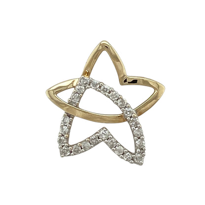 9ct Gold & Diamond Star Pendant