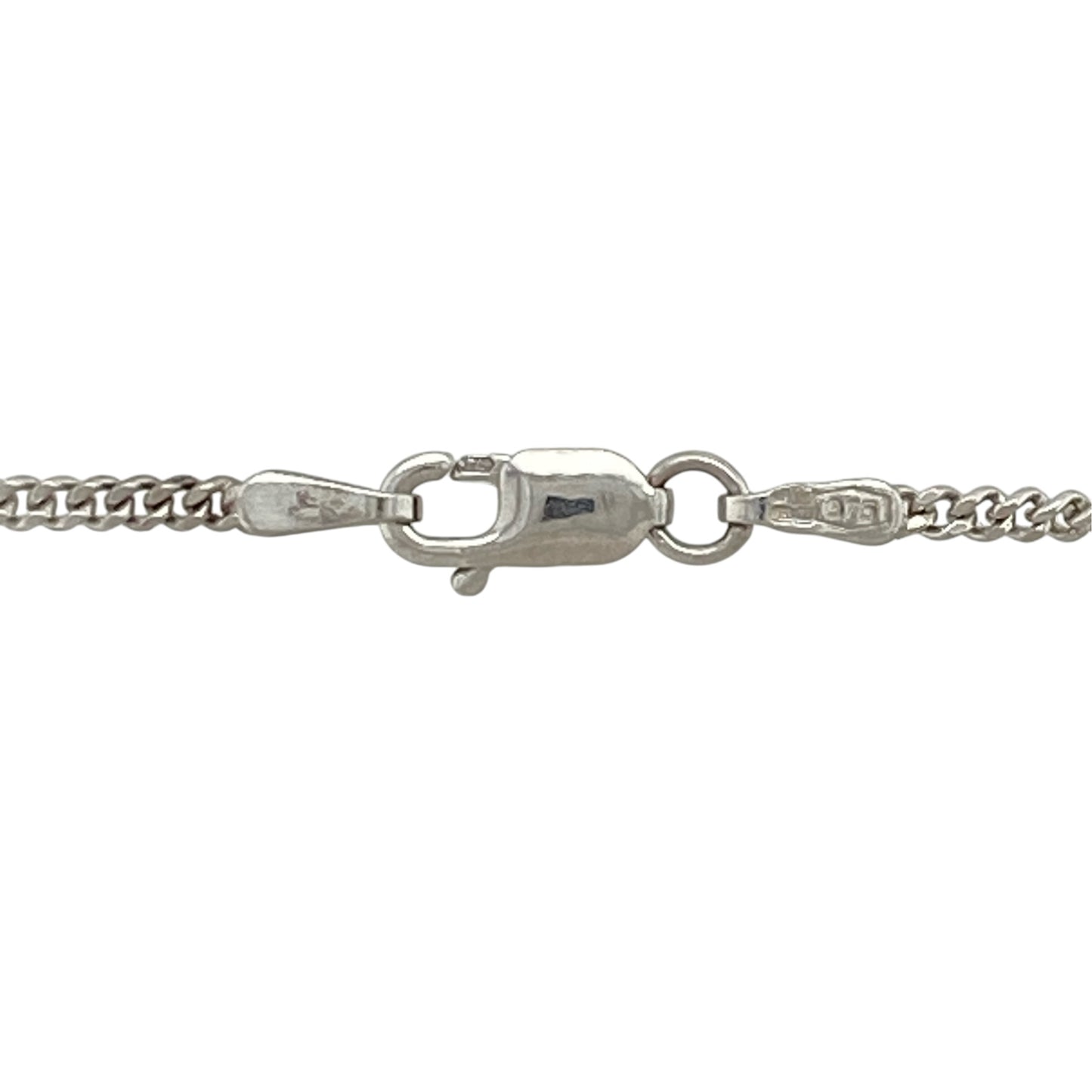 9ct White Gold & Diamond Bar Drop 18" Necklace