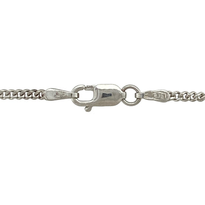 9ct White Gold & Diamond Bar Drop 18" Necklace