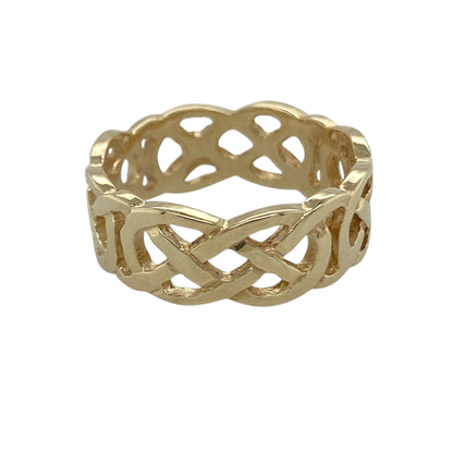 9ct Gold Open Celtic Knot Band Ring