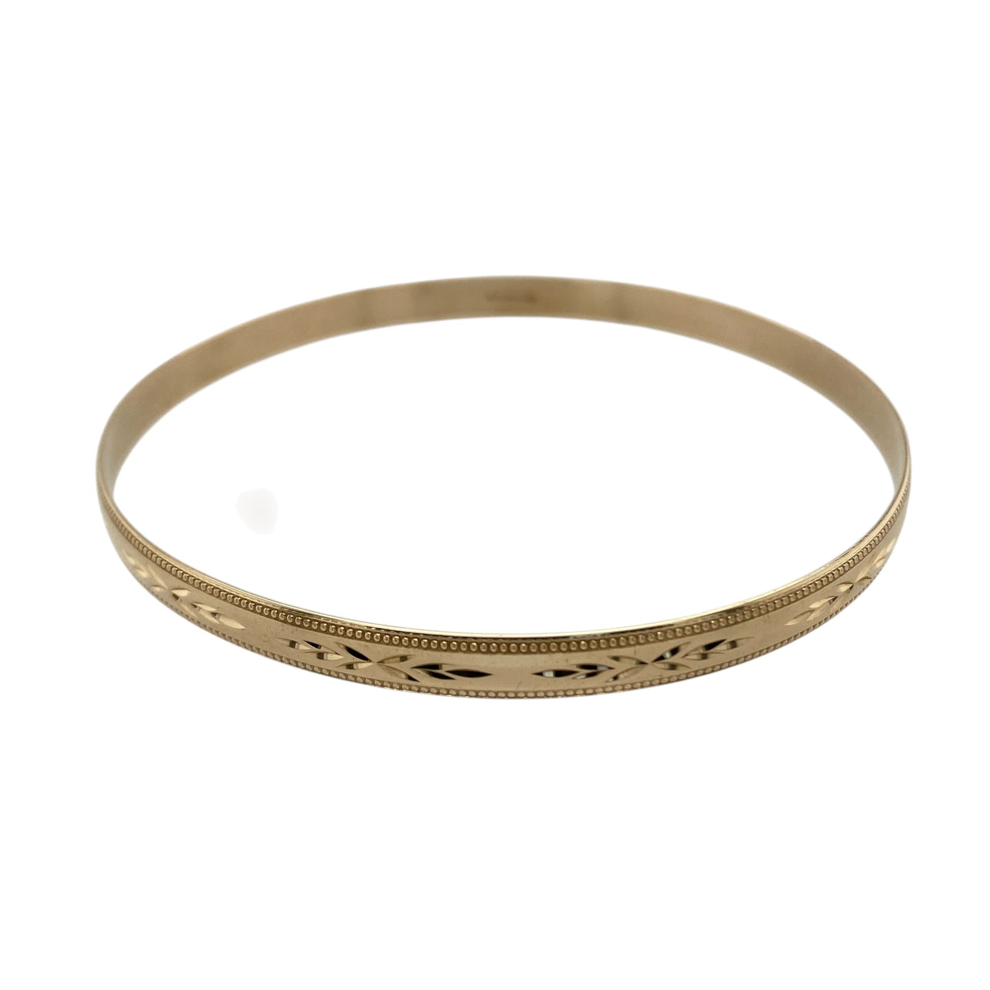 9ct Solid Gold Patterned Bangle