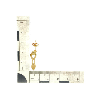 9ct Gold Lovespoon Drop Earrings