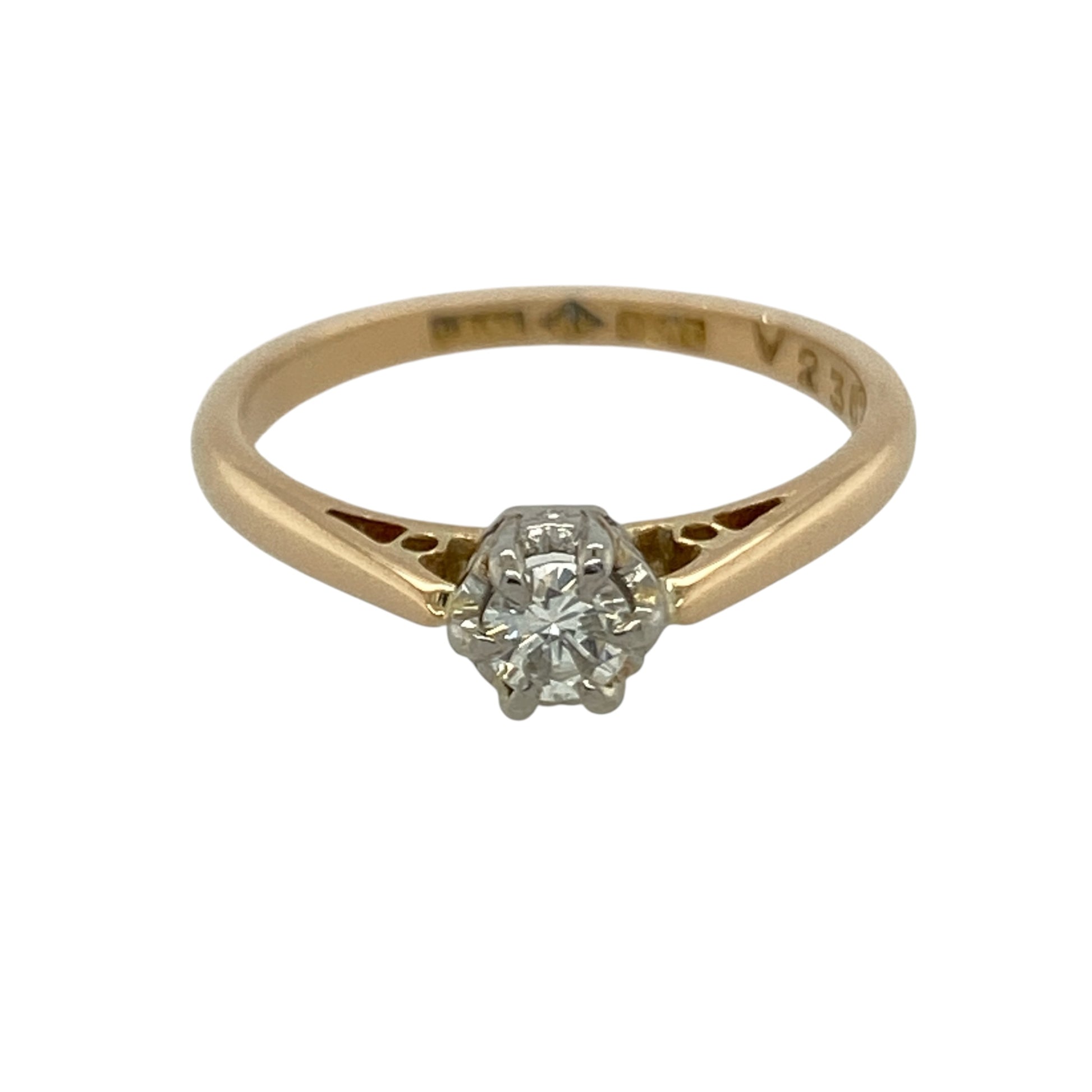 18ct Gold & Diamond Solitaire Ring
