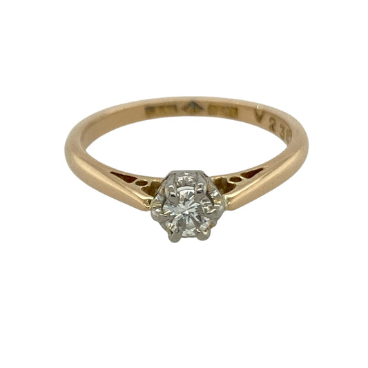 18ct Gold & Diamond Solitaire Ring