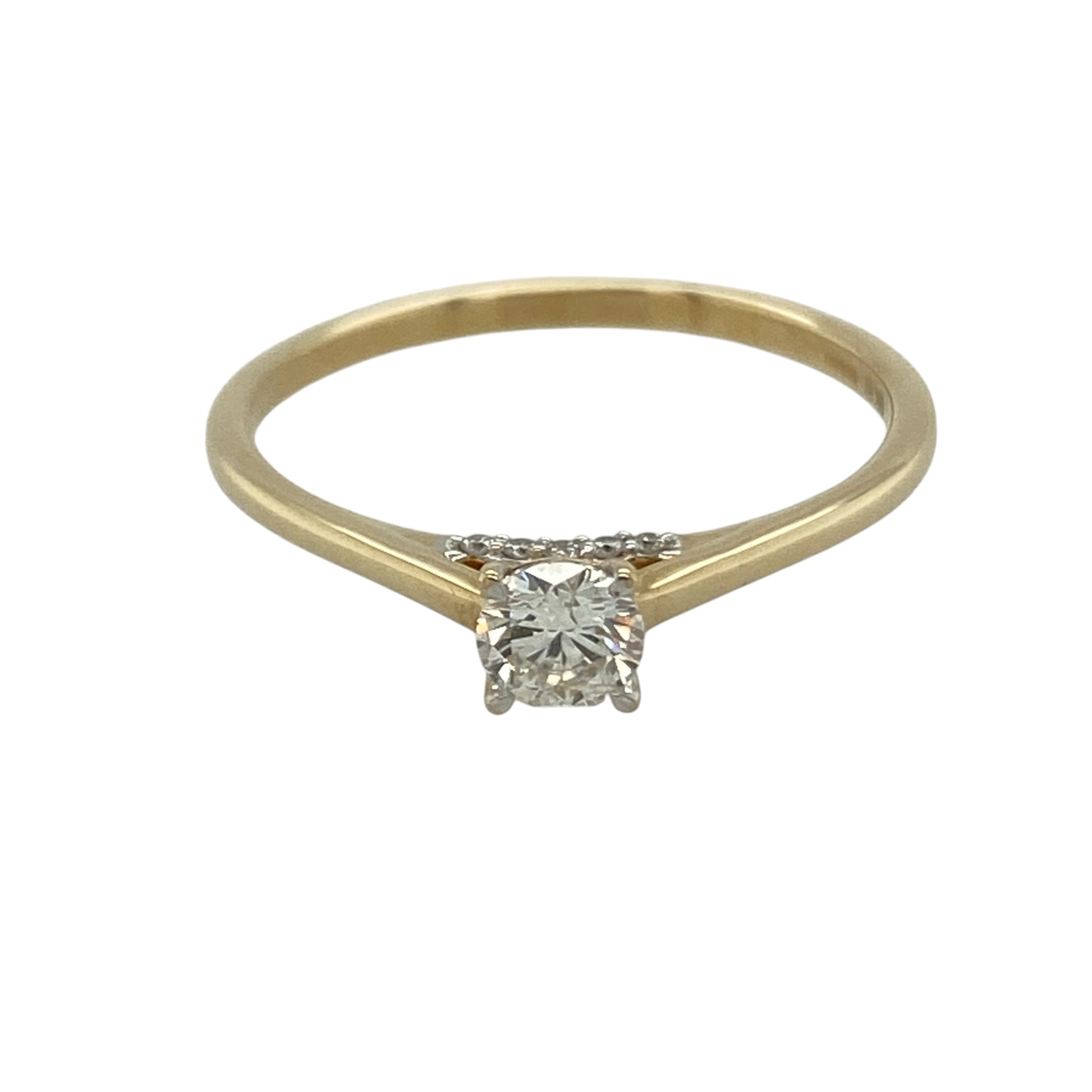 9ct Gold & Diamond Solitaire Ring
