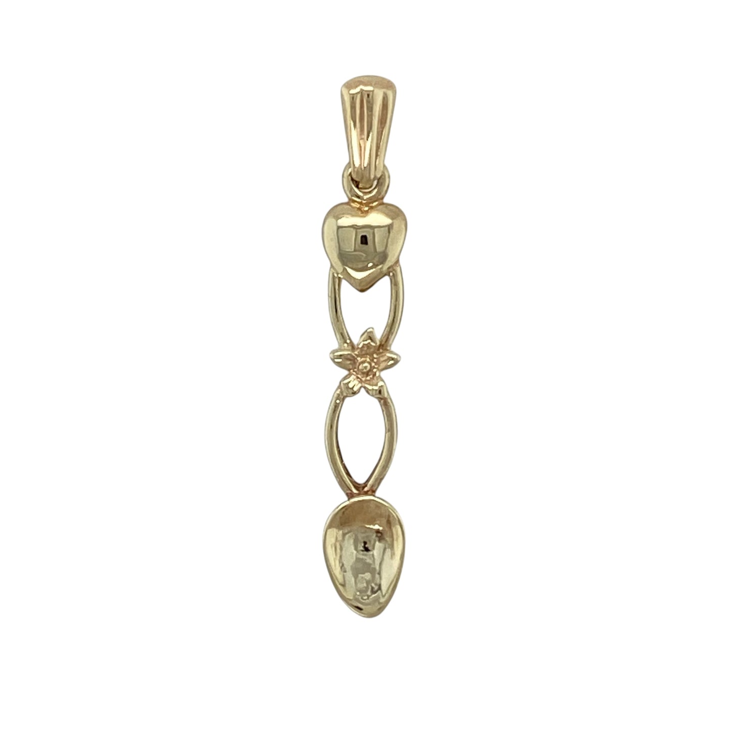 9ct Gold Welsh Daffodil Lovespoon Pendant