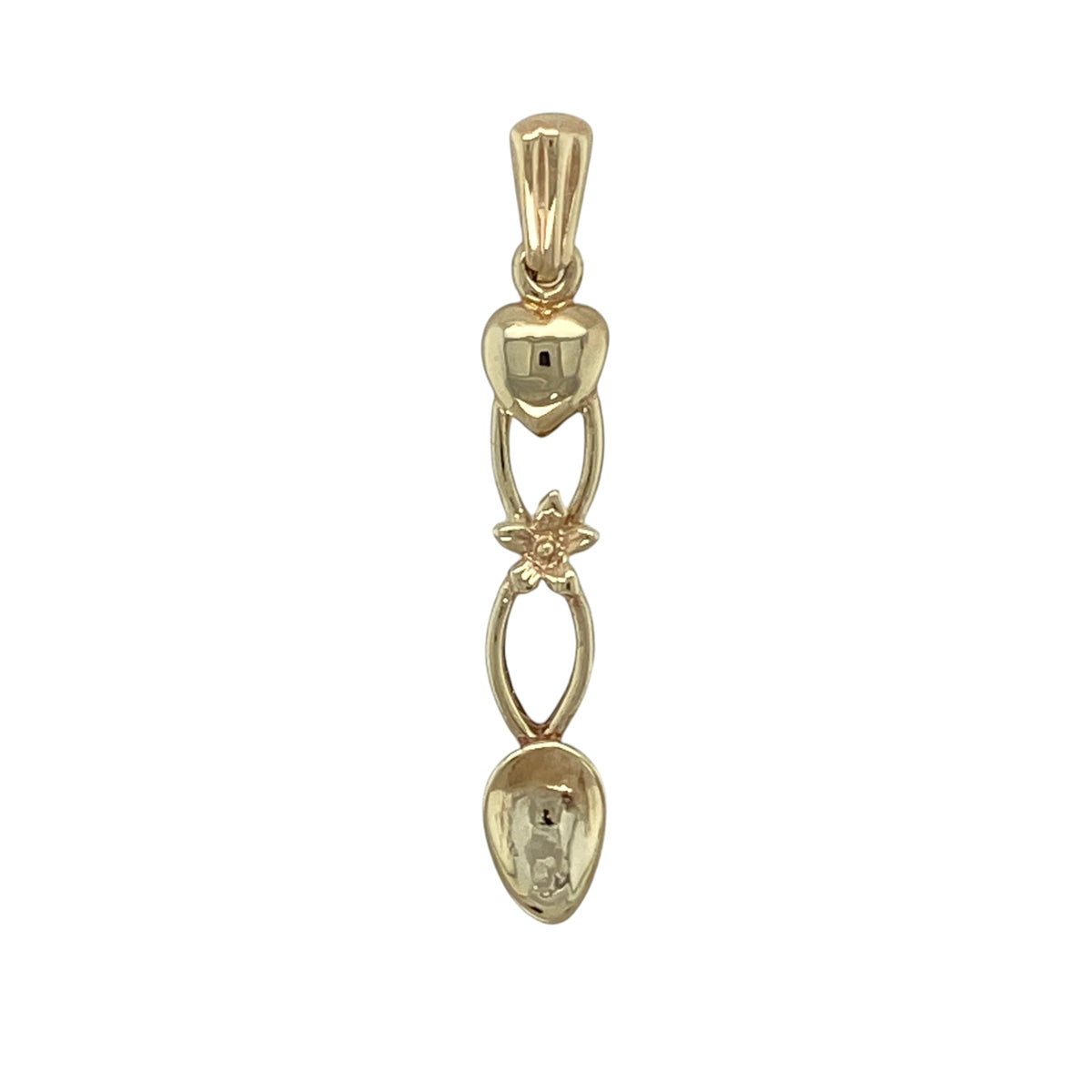 9ct Gold Welsh Daffodil Lovespoon Pendant