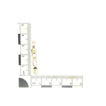 9ct Gold Welsh Daffodil Lovespoon Pendant