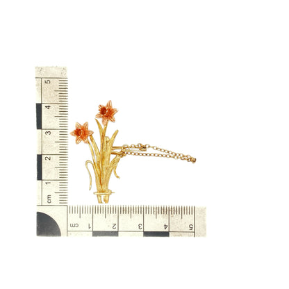 9ct Gold Clogau Daffodil Brooch