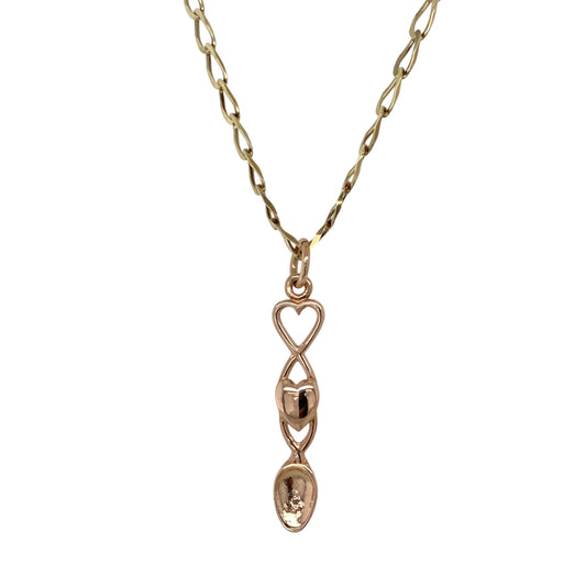 9ct Welsh Gold Lovespoon 16" Necklace