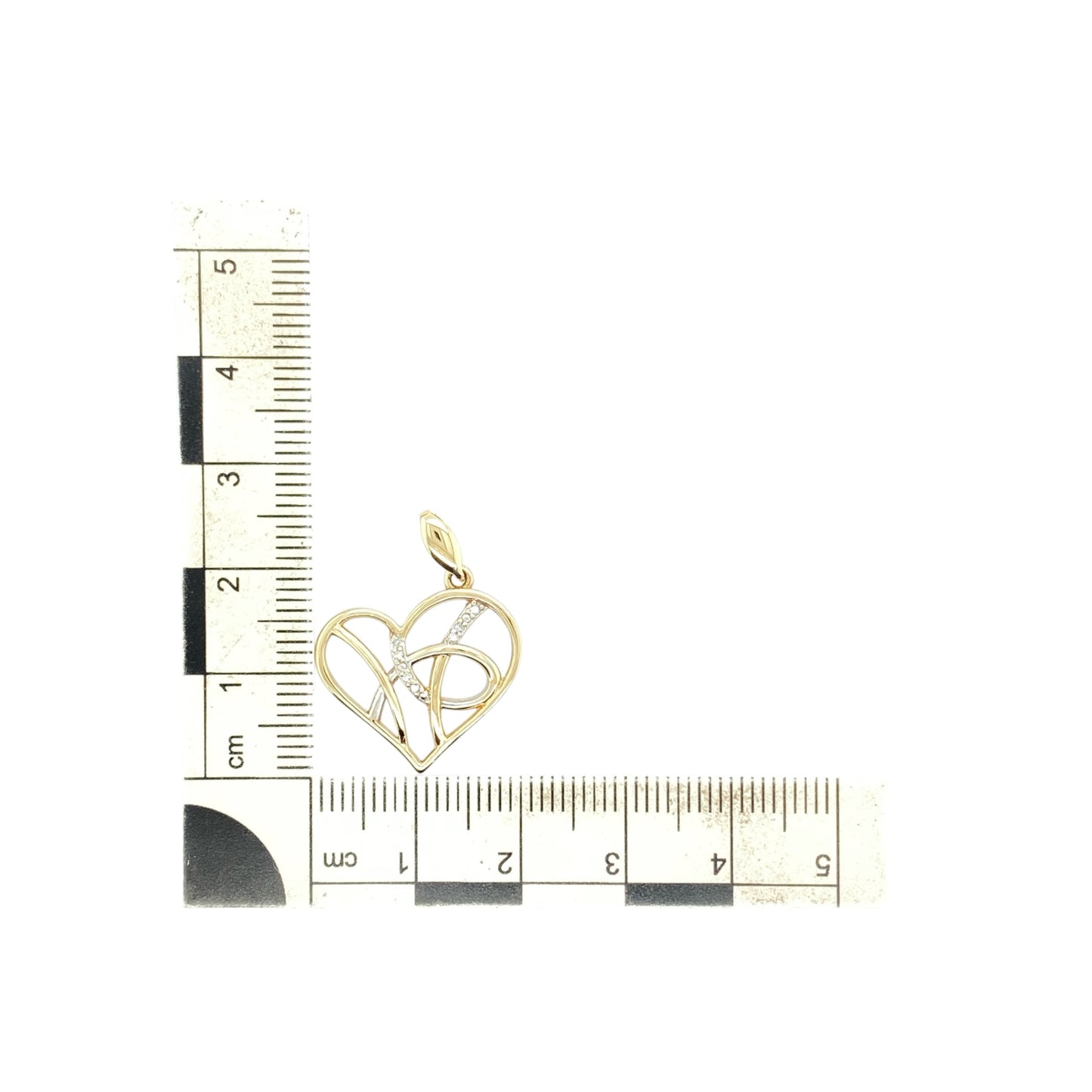 9ct Gold & Diamond Heart Pendant