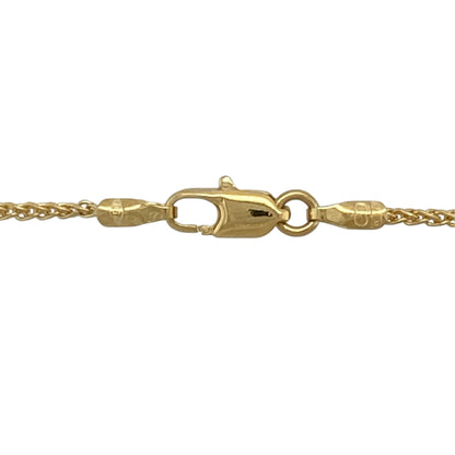 18ct Gold & Diamond Illusion Set Square 16" Necklace