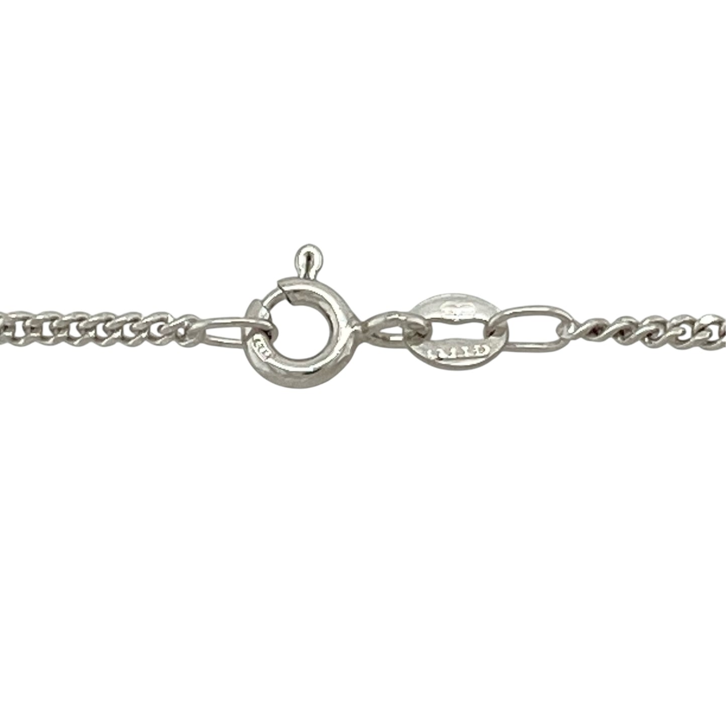9ct White Gold Diamond & Sapphire Cluster 18" Necklace