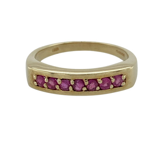 9ct Gold & Ruby Band Ring