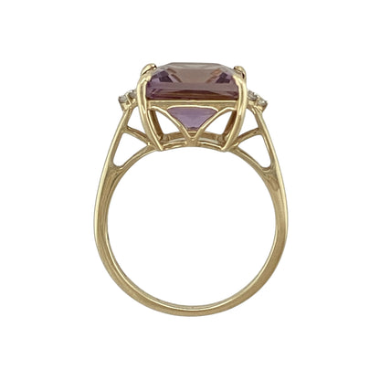 9ct Gold Ametrine & Cubic Zirconia Ring