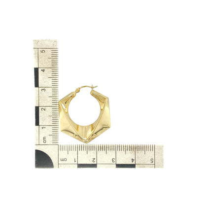 9ct Gold Chunky Creole Earrings